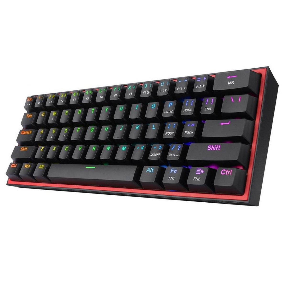 Redragon - Teclado Fizz Pro K616 RGB Wired Wireless Switch Red Español Black